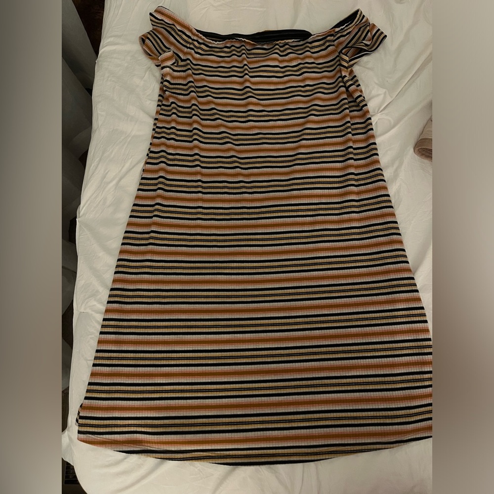 A strapless dress